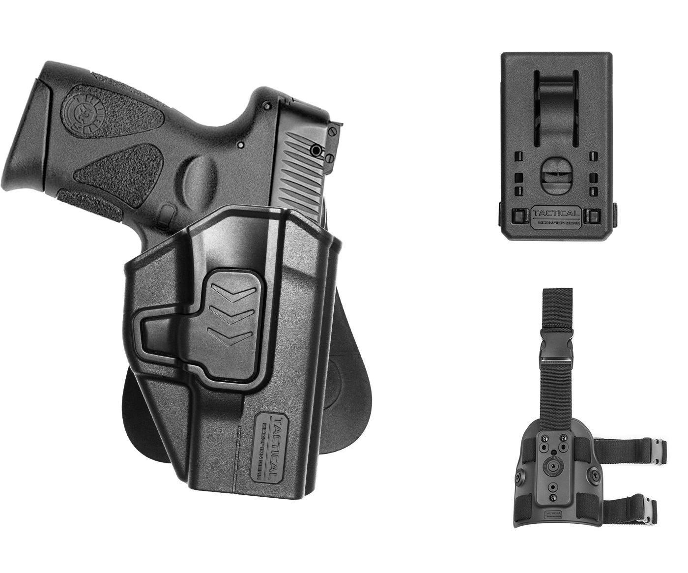Tactical Scorpion Gear Level II Retention Paddle Holster Fits Ruger